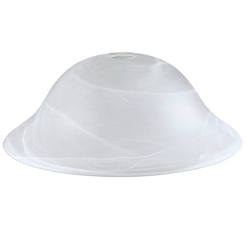 Etched Alabaster Glass Shade For Medium Base Lamps, Classic Bowl Style Replacement For Torchiere, Swag, Pendant, And Flush Mount