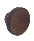 Six Piece Round Wooden Drawer Knobs With One Hole 1.56 Inch Cabinet Handles For Dresser Kitchen Cabinets And DIY Furniture Projects Smooth Sanded Solid Wood Pulls, walnut