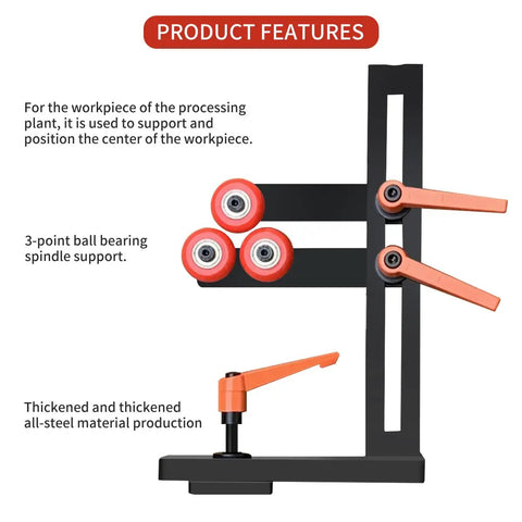 Rock Solid Wood Lathe Steady Rest With Adjustable L Type Center Frame And Three Super Slick Polyurethane Wheels Built To Crush Demanding Woodworking Projects Up To Twelve Inches Like Butter
