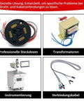 1 Way Ceramic Terminal Blocks collage: 4 electrical components including sockets, transformers, instrumentation, and cables