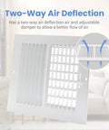 Durable 8 By 8 Inch Duct Opening Air Vent Cover For Wall Or Ceiling Built Tough High Airflow Two Way Steel Ventilation