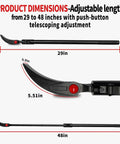 Heavy Duty Telescopic Pry Bar Locking Adjustable Angle 29 To 48 Inch Extendable Crowbar dimensions 29 to 48 inches adjustable length