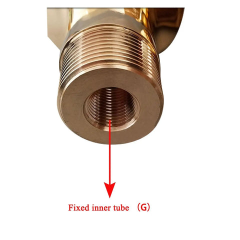 Brass Cooling Water Rotary Union Left And Right Handed Thread Two Port High Speed Joint For Rotating Equipment High Temperature Tolerance Durable Rotary Union Connector For Hydraulics And Machinery, fixed inner tube
