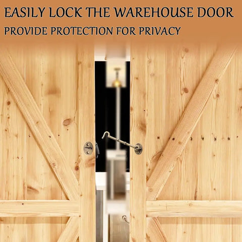 Top Tier Premium Heavy Duty 2 Pack Straight Up Vintage Solid Brass Door Hooks And Eye Latch Hardware 4 85 Inch Antique Bronze on wooden doors.