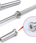 Railing Screws Kit Ten Pack For Cable Railings Flat Head Swage Stemballs Sized For Wood And Metal Posts One Eighth Inch