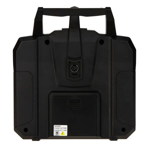 Back view of AFHDS 2A 2.4GHz 4CH RC Transmitter For Helicopters And Gliders With FS-A6 Receiver showing battery compartment