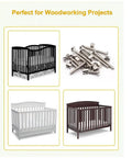 20 Piece Crib Screws Hardware Replacement Kit With M6 Hex Socket Cap Screws In 20 40 60 80 Mm Barrel Nuts And Wrenches For Cribs Bunk Beds Headboards And Other Furniture Installations with cribs illustration