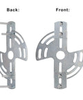 Adjustable Light Fixture Crossbar Mounting Kit For Wall, Ceiling, And Chandelier Installations, steel front and back views