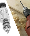 Precision Unpowered Spindle Assembly Featuring Slick B16 Drill Chuck and M10 Shaft Sleeve for DIY Mini CNC Milling Rigs and Bench Tools Rock Solid Build with drilling setup.