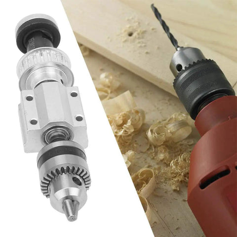 Precision Unpowered Spindle Assembly Featuring Slick B16 Drill Chuck and M10 Shaft Sleeve for DIY Mini CNC Milling Rigs and Bench Tools Rock Solid Build with drilling setup.
