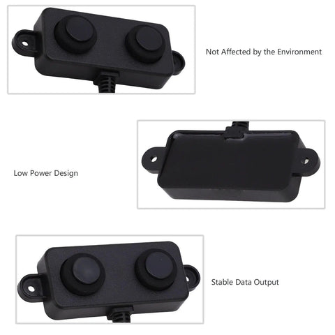 Boss Level Ultrasonic Distance Sensor For Robots, UART Controlled Range Detector, front, side, IP67 waterproof