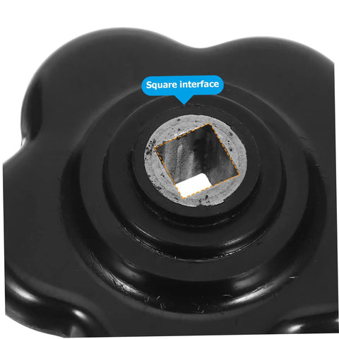 Close-up of Durable Bakelite Valve Lever Handle 8x8mm Stem 60mm Spigot Replacement Handwheel square interface