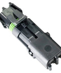 Kick Your Wiring Game Up With This Cool 10-Pack Weather Pack Series Kit Featuring Tough 2 Pin Male And Female Terminals That Handle 20 Amps For 10 To 12 Ga Wire Plus Extra Sealers And Housing Shrouds So You Can Fix Any Electrical Mess Fast. Black 2-pin weather pack connector housing with green seal