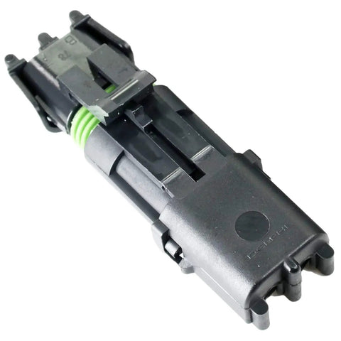 Kick Your Wiring Game Up With This Cool 10-Pack Weather Pack Series Kit Featuring Tough 2 Pin Male And Female Terminals That Handle 20 Amps For 10 To 12 Ga Wire Plus Extra Sealers And Housing Shrouds So You Can Fix Any Electrical Mess Fast. Black 2-pin weather pack connector housing with green seal