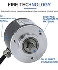 50mm Incremental Rotary Encoder With 8mm Shaft Optical AB Quadrature Two Phase Pro Grade High Resolution PPR Options 10 1024 3600