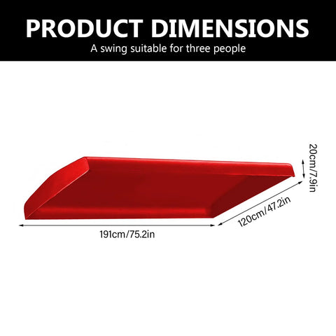 Red 75 By 47 Inch Heavy Duty Waterproof Outdoor Swing Canopy Cover With Side Grommets 210D Oxford Fabric Replacement dimensions