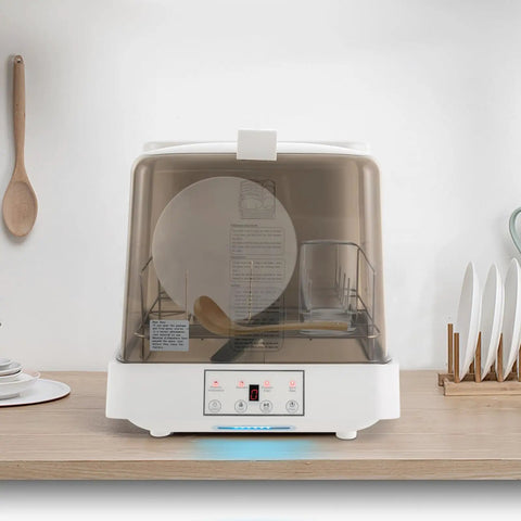 Portable Countertop Dishwasher With Built In 1.59 Gallon Water Tank Three Cleaning Settings And Air Dry Function front view on countertop.