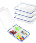 4 Pack Mini Waterproof Tackle Box Organizer For Fly Fishing, Compact Fly Box With Dividers For Hooks, Flies, Beads And Lures