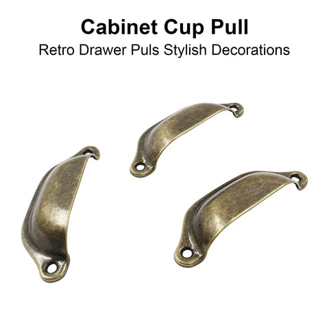 Game Changer Antique Bronze Cup Drawer Pulls 20 Piece Set Heavy Duty Cabinet Handles With 84 Millimeter Hole Spacing For Quick Weekend Kitchen Refresh Upgrade, three stylish antique bronze cup pulls.