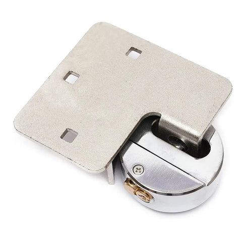 Two Pack Beefy Shackle Padlocks For Garage And Shed Doors With Keys Heavy Duty Chrome Plated Steel Lock Anti Cut Anti Saw Security Hasps