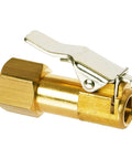 Euro Style 1/4 Inch FNPT Air Chuck With Easy-On Clip, Closed Sealing Type For Hands-Free Tire Inflation No Gauge
