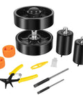 Pallet Jack Wheel Replacement Kit For PTH50 Forklift Truck, Full Wheel Upgrade With 2 Steering Wheels And 2 Load Wheels