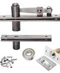 Heavy Duty Pivot Hinge For Secret Doors And Hidden Bookcase Doors, 304 Stainless Steel Hidden Door Hinge Set With Ball Catch and screws