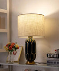 Super Easy Linen Drum Lampshade With Spider Fitter 16 Inch Top 16 Inch Bottom 12 Inch High on a decorative lamp in living room