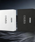 Rock Solid Outdoor Ev Charger Enclosure Lock Box Galvanized Steel Cover in white and black with secure lockable frame.