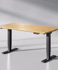 Top Shelf Solid White Oak Dual Motor Electric Standing Desk, Height Adjustable Ergonomic Office Table, Heavy Duty Quick Rise Base, 55 By 28 Inch Sturdy Work Surface for productivity.
