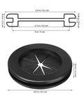 Six Pack Dual Sided Rubber Cable Hole Grommet Cover Kit For Desk Cable Management Portable Grommet Protects Two Cables Simultaneously Durable And Wear Resistant For Home Office black 2.4 in