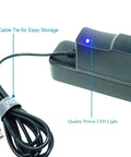 Six Foot 9V AC DC Power Adapter For Roland Boss RC 3 Loop Station Wall Charger with cable tie and LED light
