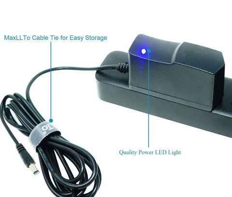 Six Foot 9V AC DC Power Adapter For Roland Boss RC 3 Loop Station Wall Charger with cable tie and LED light