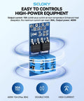 Six Piece Dual High Power MOSFET Trigger Switch Drive Module Kit With 0-20KHz PWM Adjustment, shown in blue with control specs.