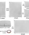 8 Piece Heat Press Pillow Bundle With Teflon Heat Transfer Pad And Heat Resistant Mat Set dimensions and components