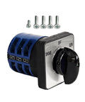 30 Amp RV Transfer Switch With 3 Position Shore Off Gen Rotary Selector for Safe Power Switching with visible screws