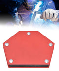 Heavy Duty Magnetic Welding Stand Tool With Powerful 22kg Grip For Precise Part Fixing and Secure Projects Using Durable Alloy Steel Design, red hexagonal base.