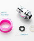 All Metal Shower Head Swivel Ball Adapter With Adjustable Arm Extension Connector, chrome brass adapter with thread seal tape and gaskets