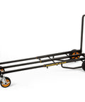 Eight In One Equipment Cart With Adjustable Height From 38 To 60 Inches Foldable Sides Textured Powder Coated Bed Non Slip Surface Quick Release Cables And Rugged Front Axle For Easy Tool Haul And Gear Transport shown flat