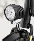 Ultra Bright LED Bike Headlight With 3 Pin Female Waterproof Connector, 12W 300 Lux Front Light And Horn Warning For Night Rides
