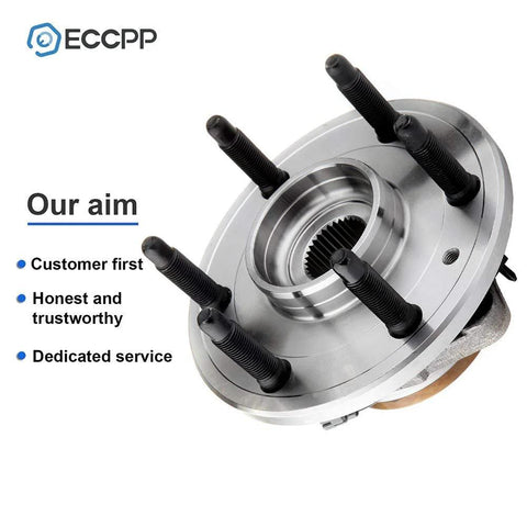 Pair Front Wheel Hub Bearings 515096 For Cadillac Escalade 2007-2014 ESV 4WD 4x4 With ABS, Fits Avalanche Suburban