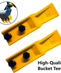 Two Piece Excavator Tooth Type Skid Steer Loader Backhoe Set With Pins Quick Change Teeth For Mini Excavators