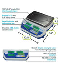 Cruiser Cct Bench Counting Scales With 35 Pound Capacity And 0.001 Pound Readability For Precise Batch Counting Pro Grade Weighing Scale Built For Pros And Backed By UK Design And US Support, with stainless steel pan and backlit LCD display.