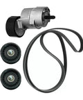 Heavy Duty V Ribbed Belt Kit With Tensioner And Idler Pulley For Hyundai Kia 2.0 And 2.4 Liter L4 Engines, 74mm pulley