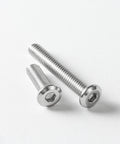 Flat Head Hex Socket Cap Screws Set M5 X 12Mm, 25 Pack, 304 Stainless Steel 18-8 Bright Finish, shown from side view