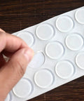 Clear Glass Table Top No Slip Pads 2mm Thick Self Adhesive Dots Protect Wood Finish From Sliding Under Glass Top sheet view