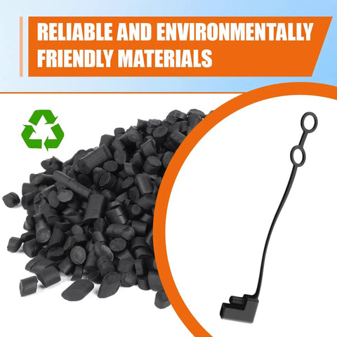 Rock Solid Sae Connector Weather Caps 2 Pin Waterproof And Hella Durable Silicone Protective Covers For Solar Panels Car Dc Power Wiring 8 Pack shown with black silicone materials.