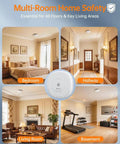 Photoelectric Smoke Alarm With Ten Year Sealed Battery Delivering Hella Solid Home Protection And Zero Stress From Phantom Alerts Quick Wall Mount Install in multiple room settings.