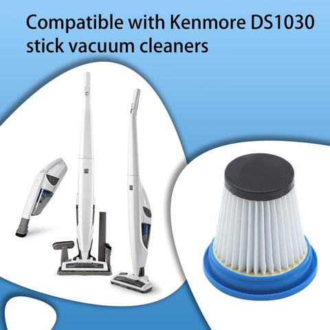 4 Pack 520280 HEPA Filter Replacement Easy Swap For DS1030 Cordless Stick Vacuum Cleaner with 2 In 1 Handheld Vacuum Design