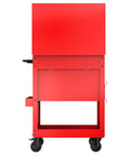 Red Rolling Tool Chest With Drawers And Locking Steel Cabinet Power Outlets And USB Port Four Swivel Casters Built Tough Utility Cart
